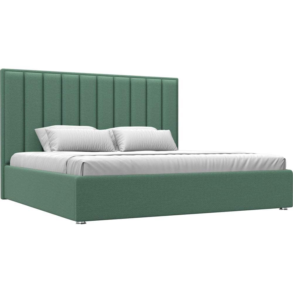 Изображение товара Интерьерная кровать Лига диванов Афродита 200x200 см зеленая с ящиком