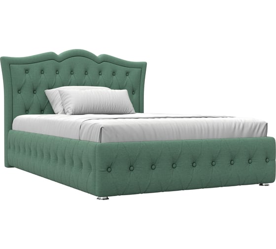 Изображение товара Интерьерная кровать Лига диванов Герда 140 рогожка Амур зеленый 123590