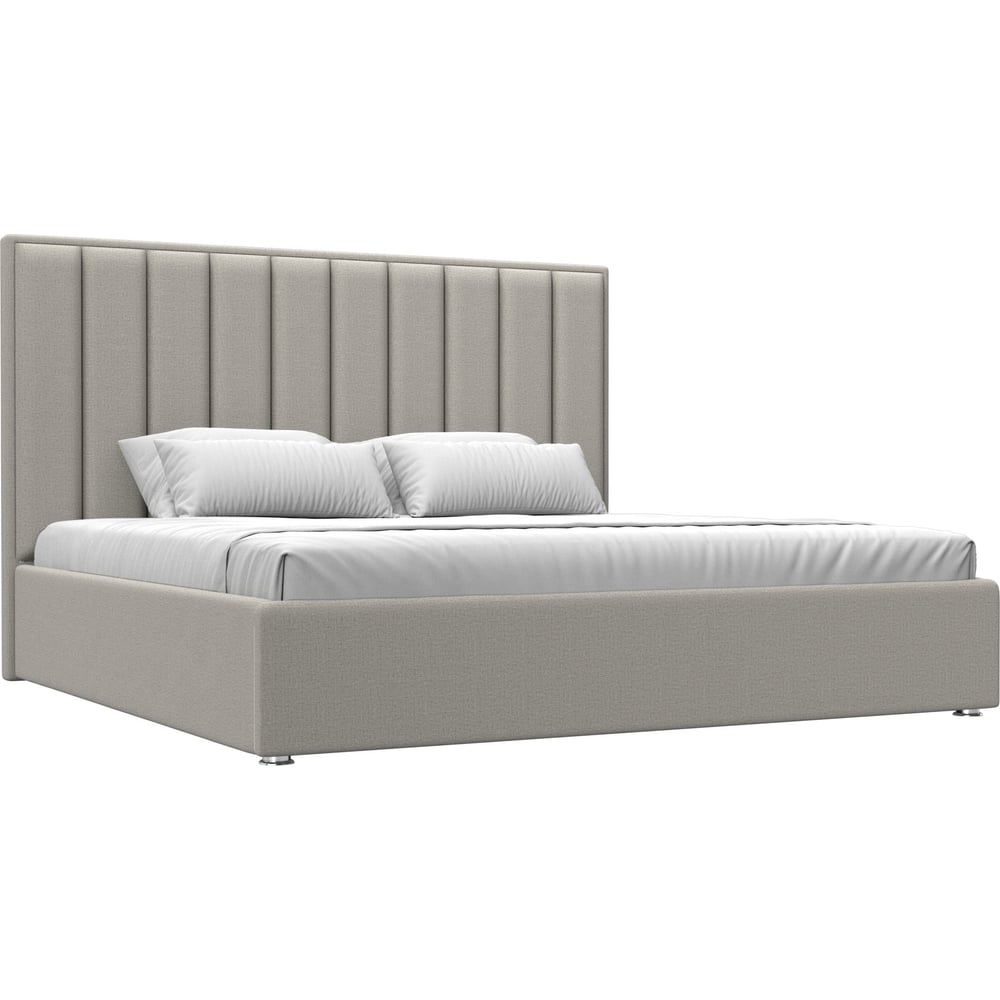 Изображение товара Интерьерная кровать Лига диванов Афродита 200 рогожка бежевый мебель для спальни