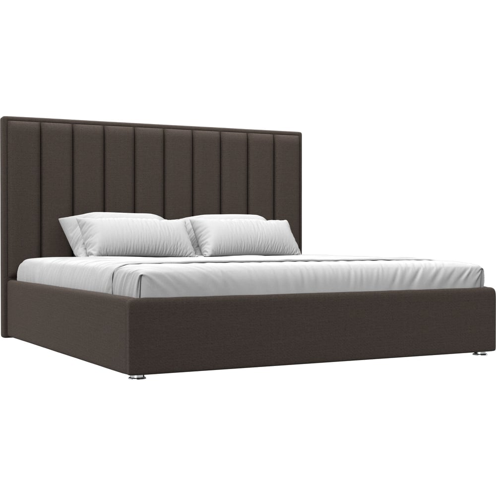 Изображение товара Интерьерная кровать Лига диванов Афродита 200 с рогожкой коричневый