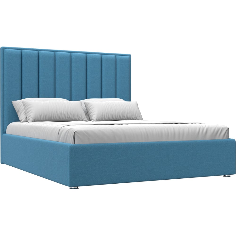 Изображение товара Интерьерная кровать Лига диванов Афродита 160 рогожка голубой