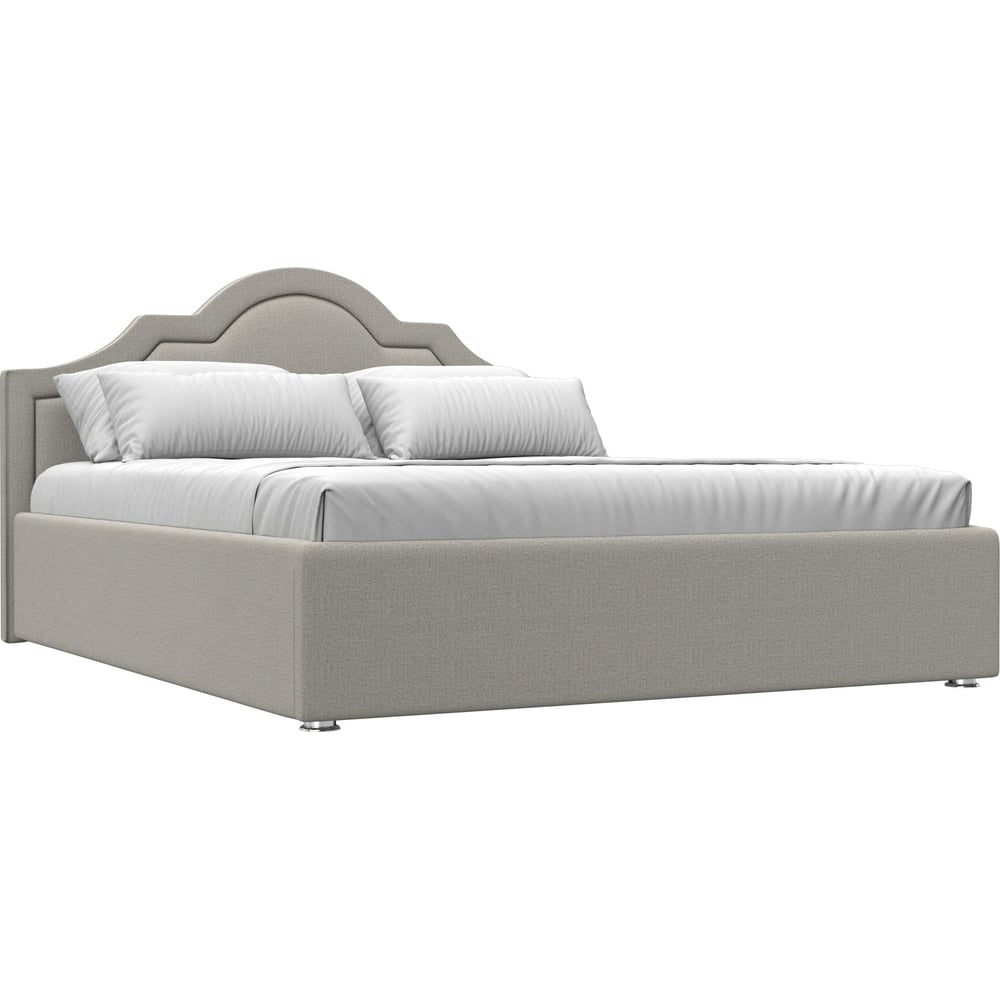 Изображение товара Интерьерная кровать Лига диванов Афина 160 бежевый ДСП с рогожкой современный стиль