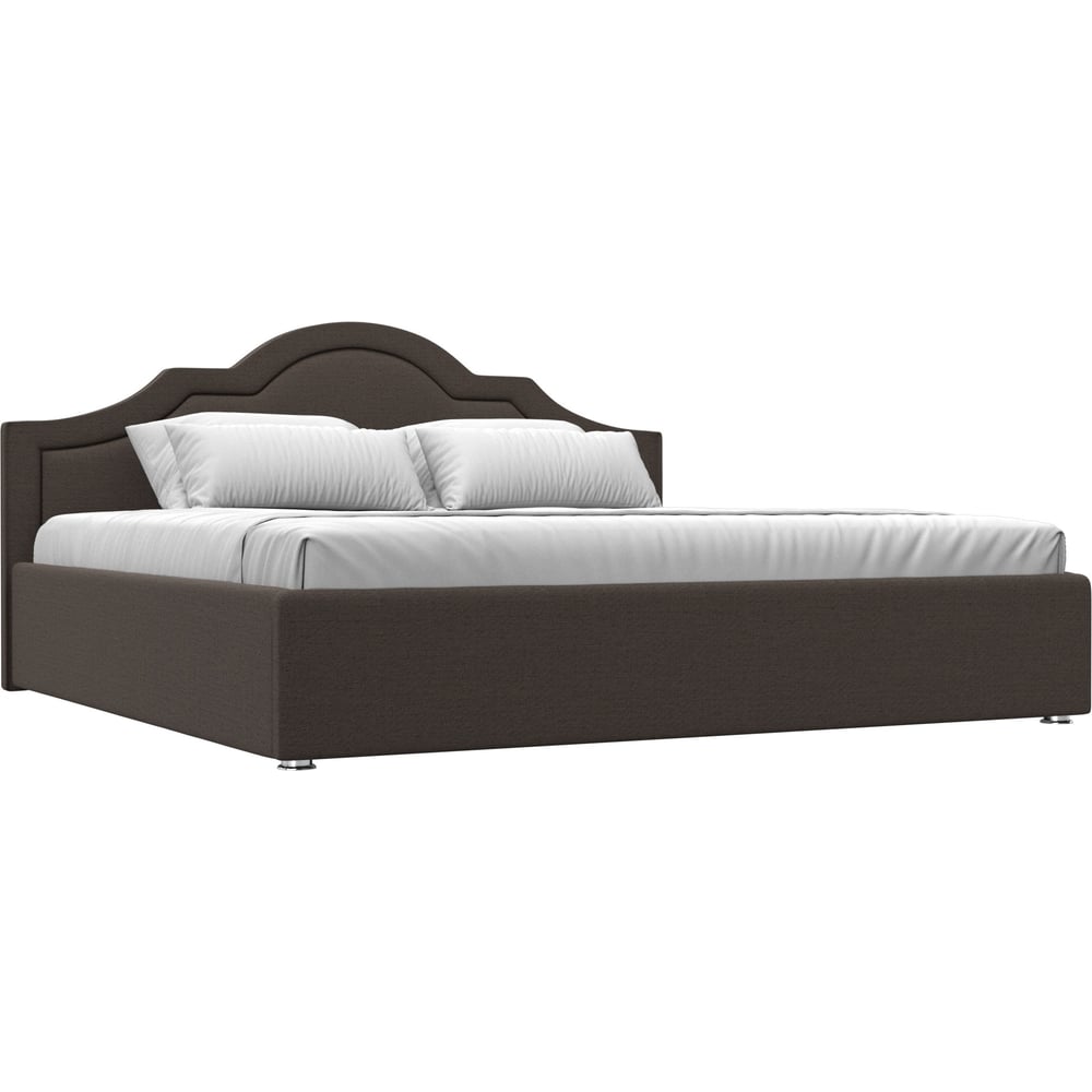 Изображение товара Интерьерная кровать Лига диванов Афина 200 в коричневой рогожке