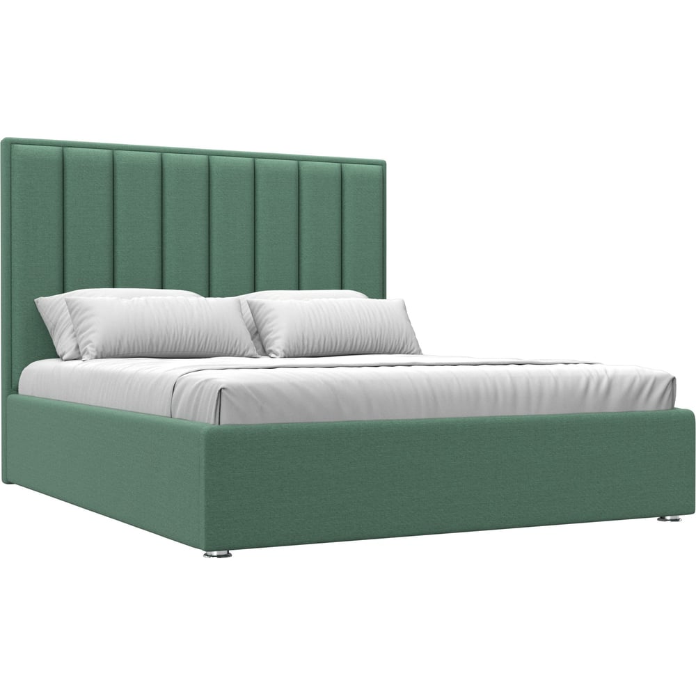 Изображение товара Кровать Афродита 160x200 зеленая рогожка с механизмом хранения