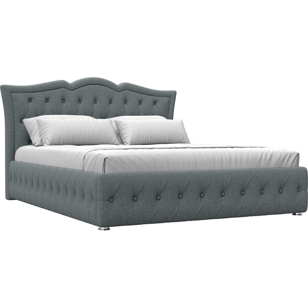 Изображение товара Интерьерная кровать Лига диванов Герда 160 см серый рогожка современный стиль