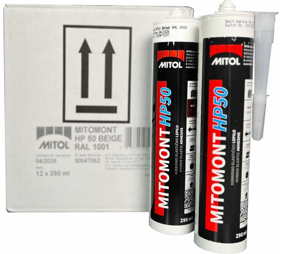 Изображение товара Полимерный Клей-герметик MITOL МС MITOMONT HP50 290 мл. 12 штук, бежевый 3838958533618