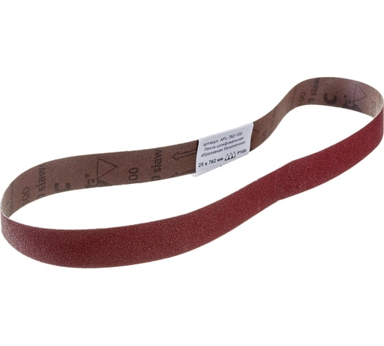 Изображение товара Лента шлифовальная абразивная бесконечная ABRAFORM (25x762 мм; P100) AFL-762-100