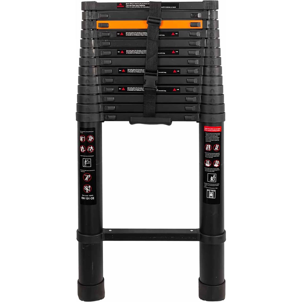 Изображение товара Телескопическая алюминиевая лестница ISMA UP540 5.4м, 14 ступенек, полупрофессиональная