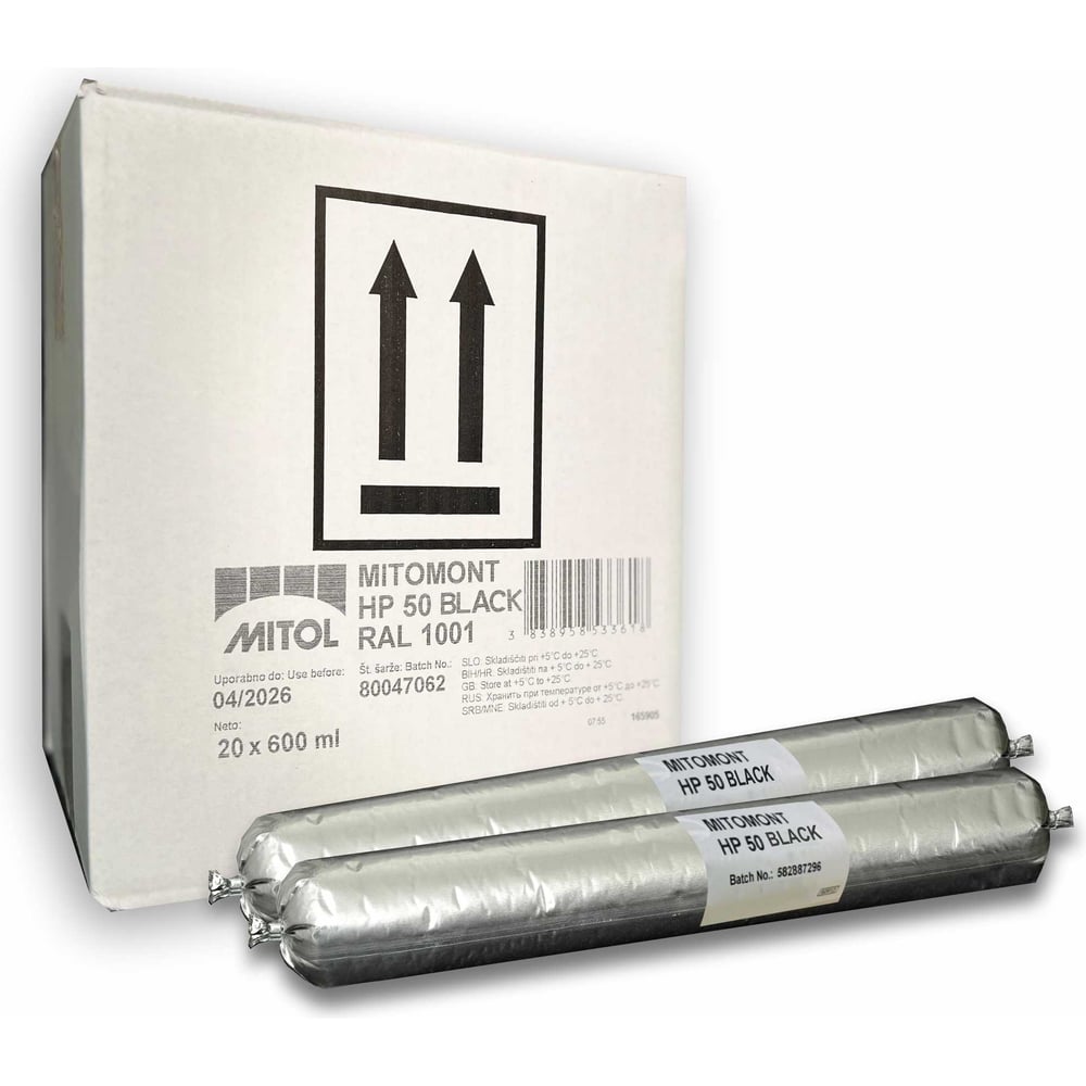 Изображение товара Клей-герметик MITOL Для гидроизоляции МС полимерный MITOMONT HP50 600 мл. 20 штук, черный 3838958532710