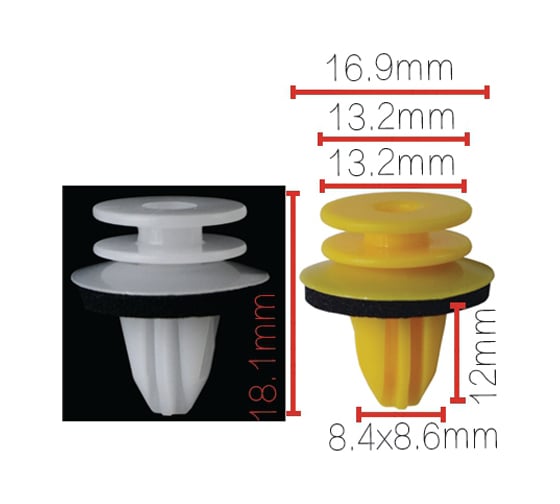 Изображение товара Клипса крепежная Nord-Yada для а/м Mercedes 19912698 обшивки дверей, отделки (10шт в 1уп) 909693