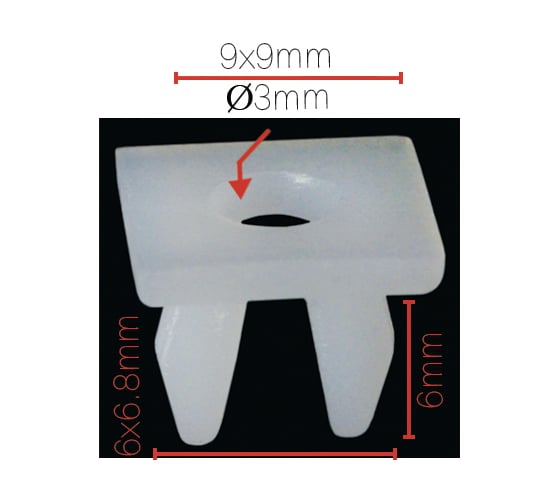 Изображение товара Клипса крепежная Nord-Yada для а/м Mazda, Nissan 96706B0700 вставка под саморез, размер 10 (10шт в 1уп) 909685