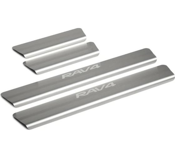Изображение товара Накладки на пороги Rival для Toyota RAV 4 XA50 2019-н.в., нержавеющая сталь, с надписью, 4 шт. NP.5714.3