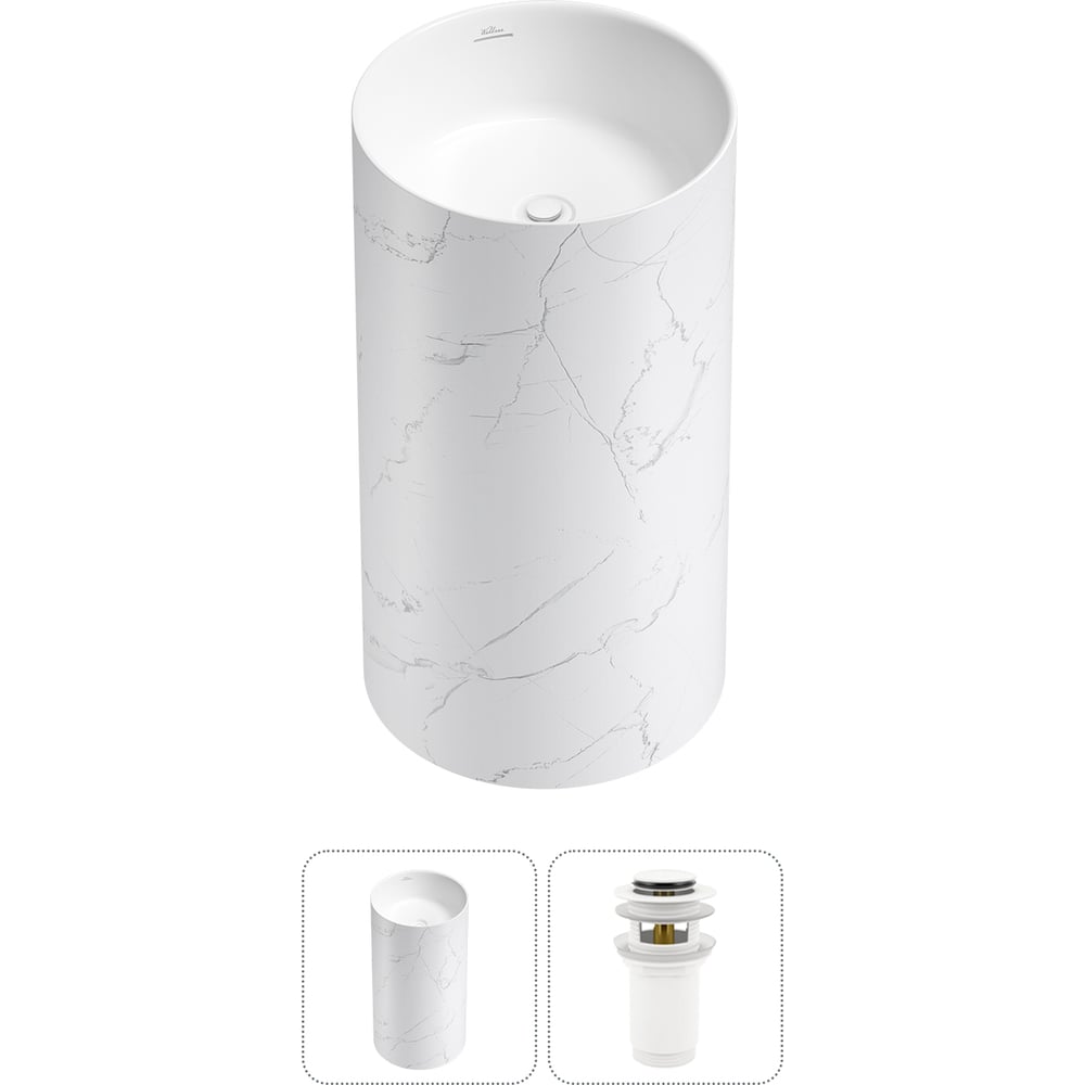 Изображение товара Напольная раковина из акрила Wellsee Chalice Perfection 2 в 1