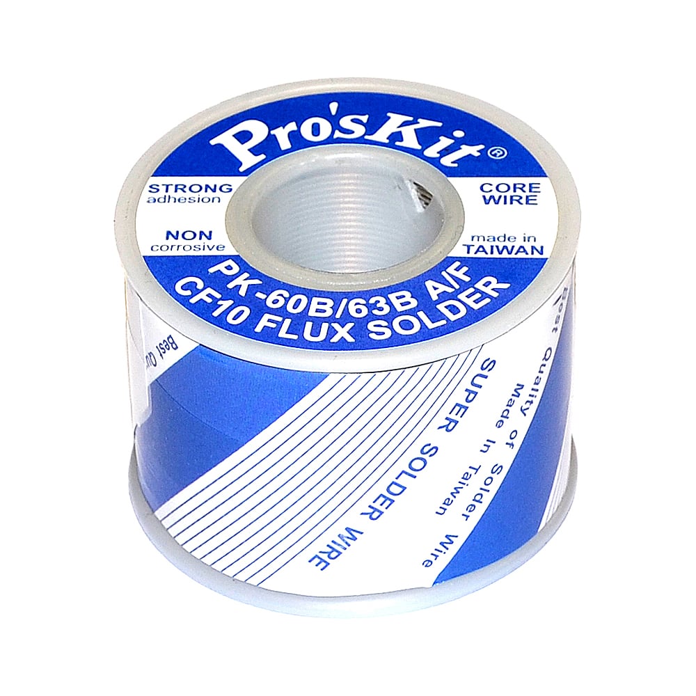 Изображение товара Припой PK-63B16F Pro'sKit 1.6мм 0.25кг Sn63/Pb37 с флюсом
