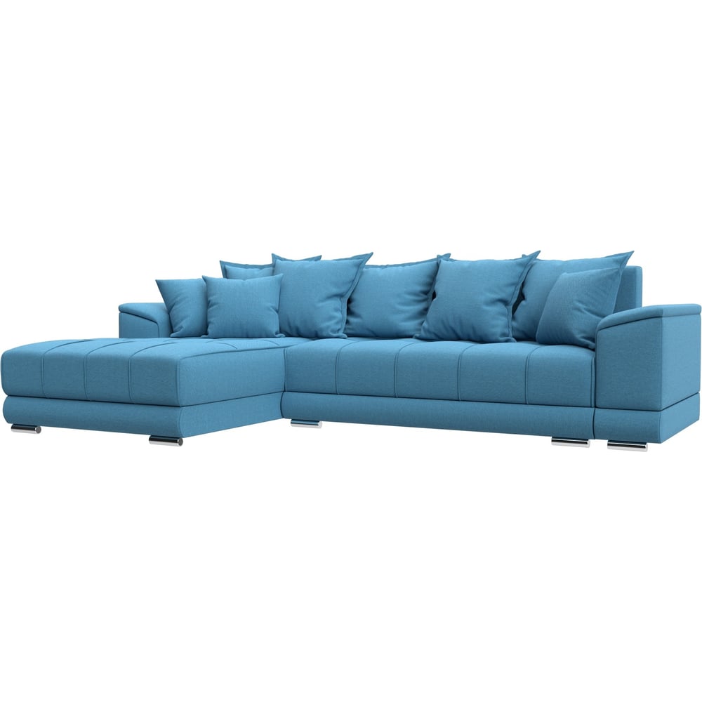 Изображение товара Угловой диван Лига диванов НордСтар левый угол 123502L классика голубой