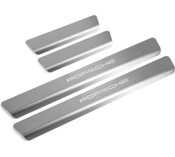Изображение товара Накладки на пороги Rival для Porsche Cayenne III 2017-н.в., нержавеющая сталь, с надписью, 4 шт. NP.4601.3