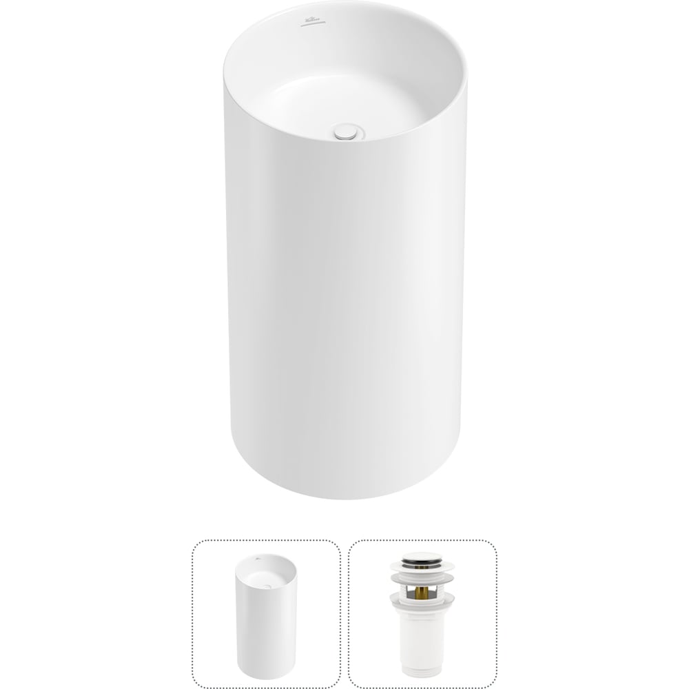 Изображение товара Напольная раковина Wellsee Chalice Perfection из акрила белый глянец