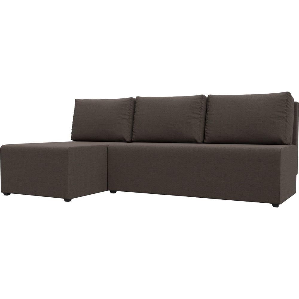 Изображение товара Угловой диван Лига диванов Поло левый угол 124819L классика коричневый