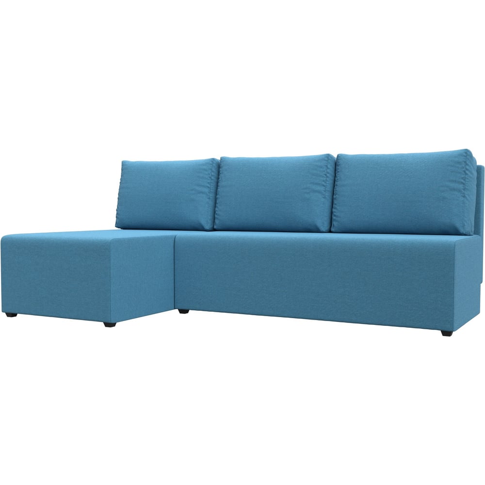 Изображение товара Угловой диван Лига диванов Поло левый угол 125529L голубой классика