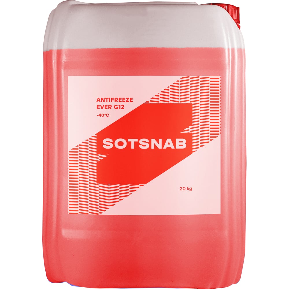 Изображение товара Антифриз SotSnab EVERG12 40, красный, 20л