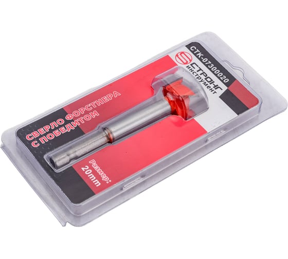 Изображение товара Фреза Форстнера по дереву с победитовыми напайками 20 мм Strong СТK-07300020