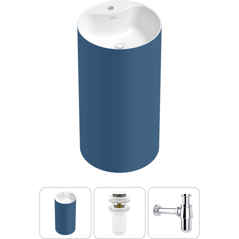 Изображение товара Напольная раковина Wellsee Chalice Perfection 3в1 из акрила современный дизайн