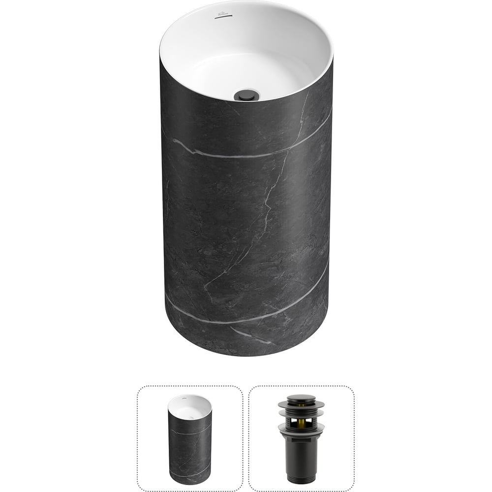 Изображение товара Напольная раковина Wellsee Chalice Perfection из акрила с матовой отделкой