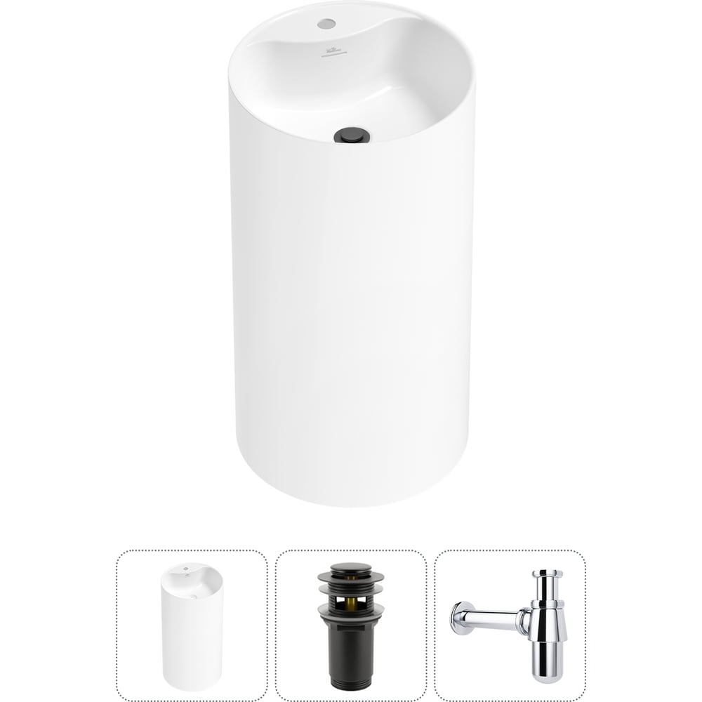 Изображение товара Напольная раковина из акрила Wellsee Chalice Perfection 1 чашина белый глянец