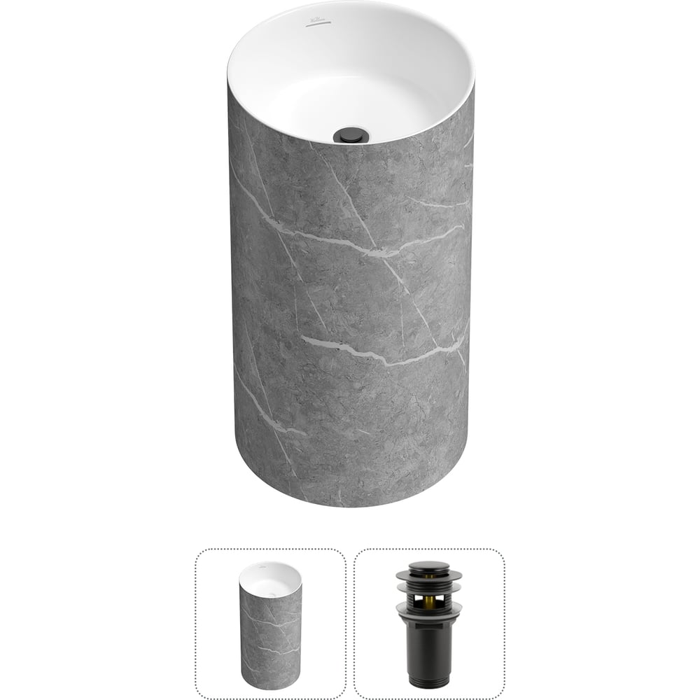 Изображение товара Напольная раковина отдельностоящая Wellsee Chalice Perfection акрил современный дизайн