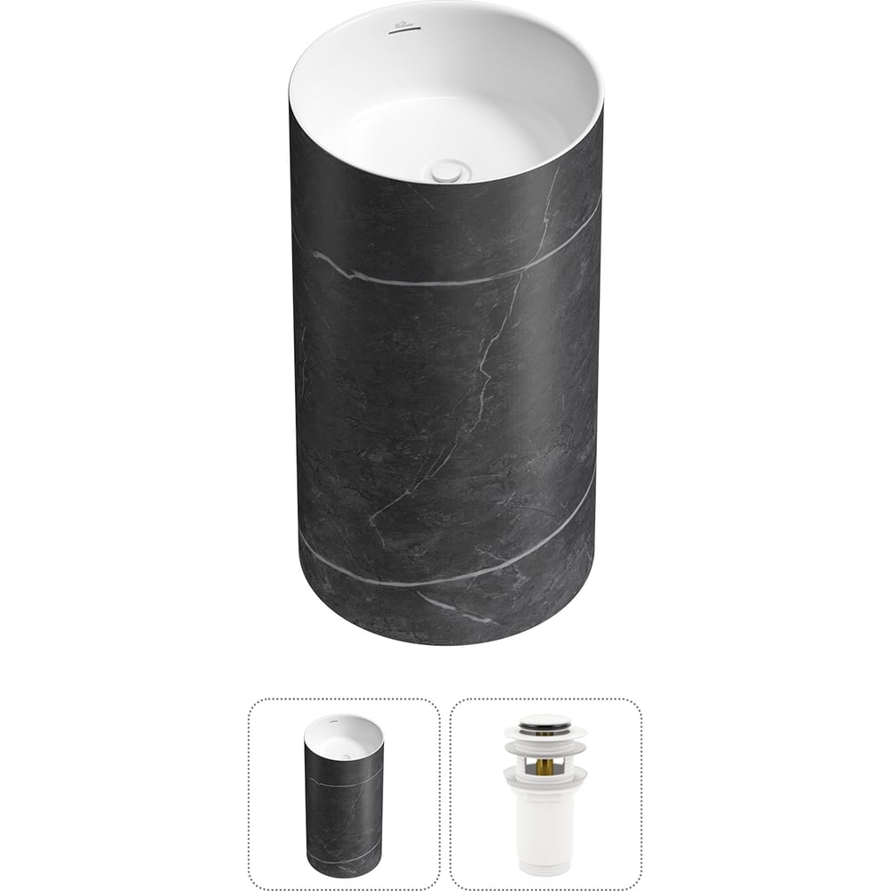 Изображение товара Напольная раковина Wellsee Chalice Perfection из акрила современный дизайн