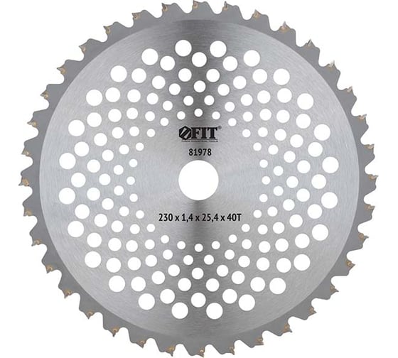 Изображение товара Диск с карбидными режущими зубьями (230х25.4 мм; 40Т) для триммера FIT 81978