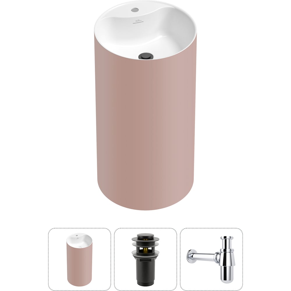 Изображение товара Напольная раковина Wellsee Chalice Perfection 3 в 1 акрил современная цвет матовый светло-розовый Изображение товара Напольная раковина Wellsee Chalice Perfection 3 в 1 акрил современная цвет матовый светло-розовый