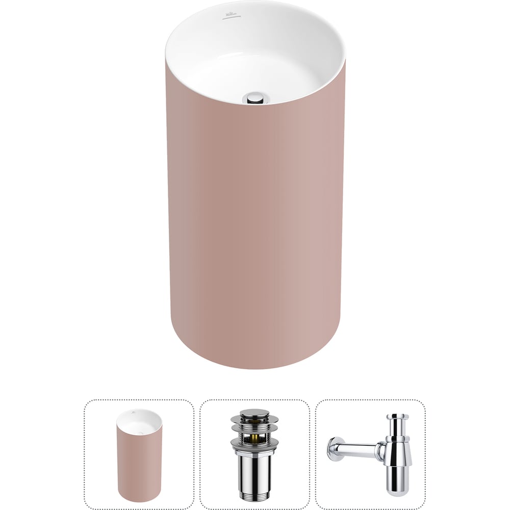 Изображение товара Напольная раковина Wellsee Chalice Perfection 3 в 1 цилиндрическая акриловая