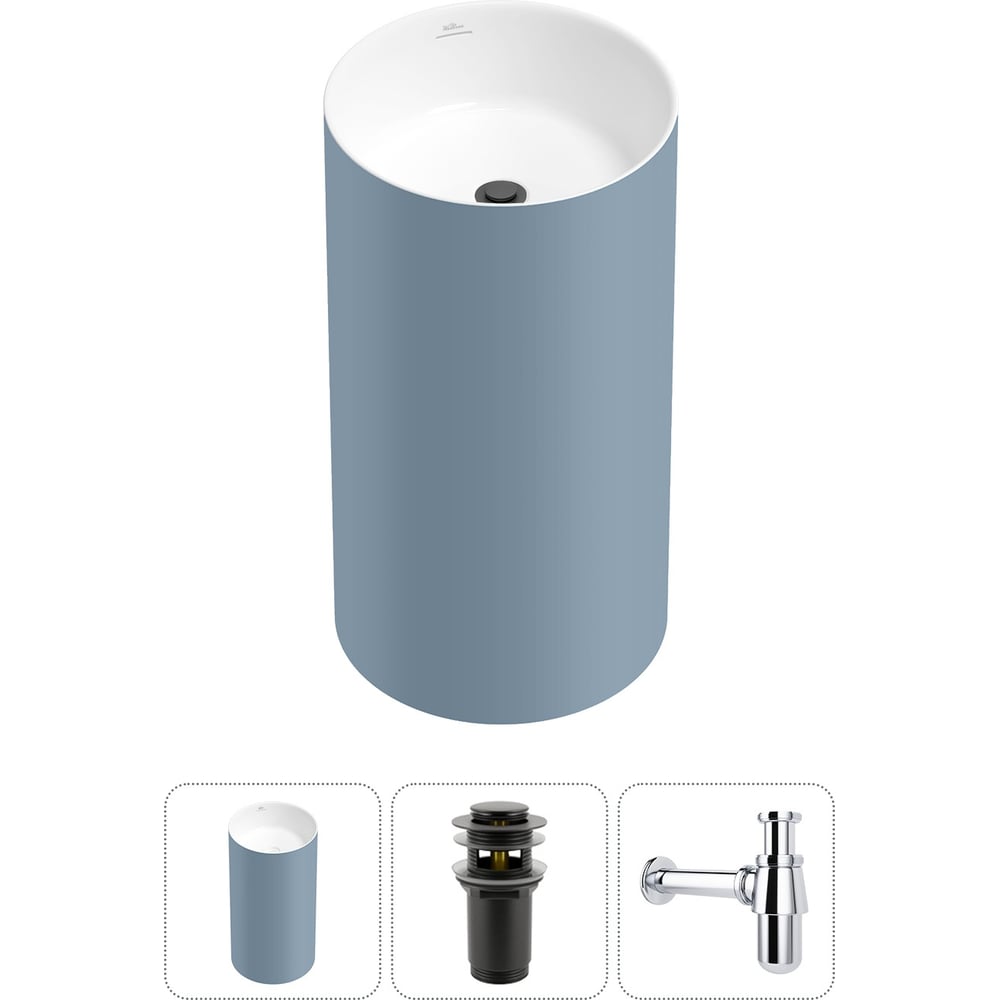 Изображение товара Напольная раковина из акрила Wellsee Chalice Perfection 3 в 1, современная модель