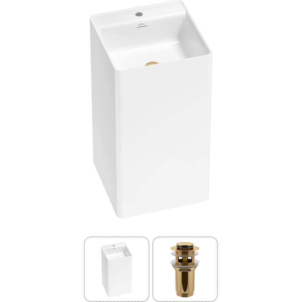 Изображение товара Напольная раковина отдельно стоящая Wellsee Pure BY 20213252R акрил белая