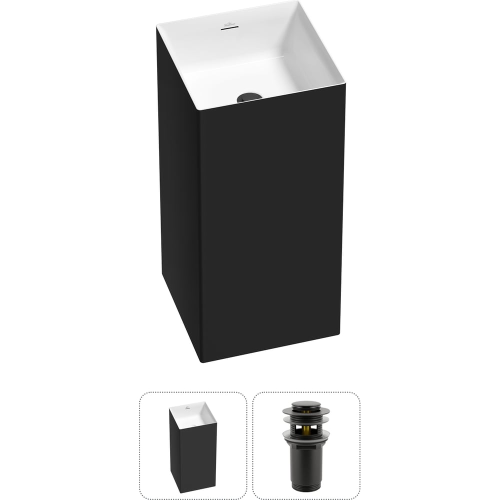 Изображение товара Напольная раковина из акрила Wellsee Pure BY 2 в 1 современный дизайн