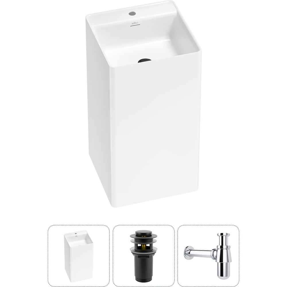 Изображение товара Напольная раковина Wellsee Pure BY из акрила белая