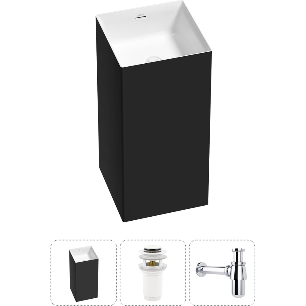 Изображение товара Напольная раковина из акрила с квадратной формой и современным дизайном