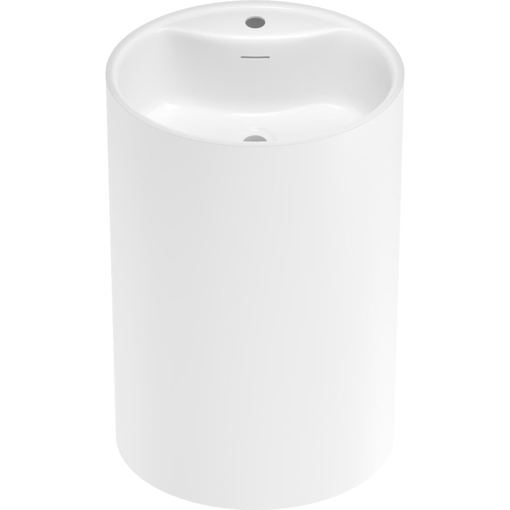 Изображение товара Напольная раковина Wellsee Coquillage 5 в 1 из акрила, матовая белая, современная