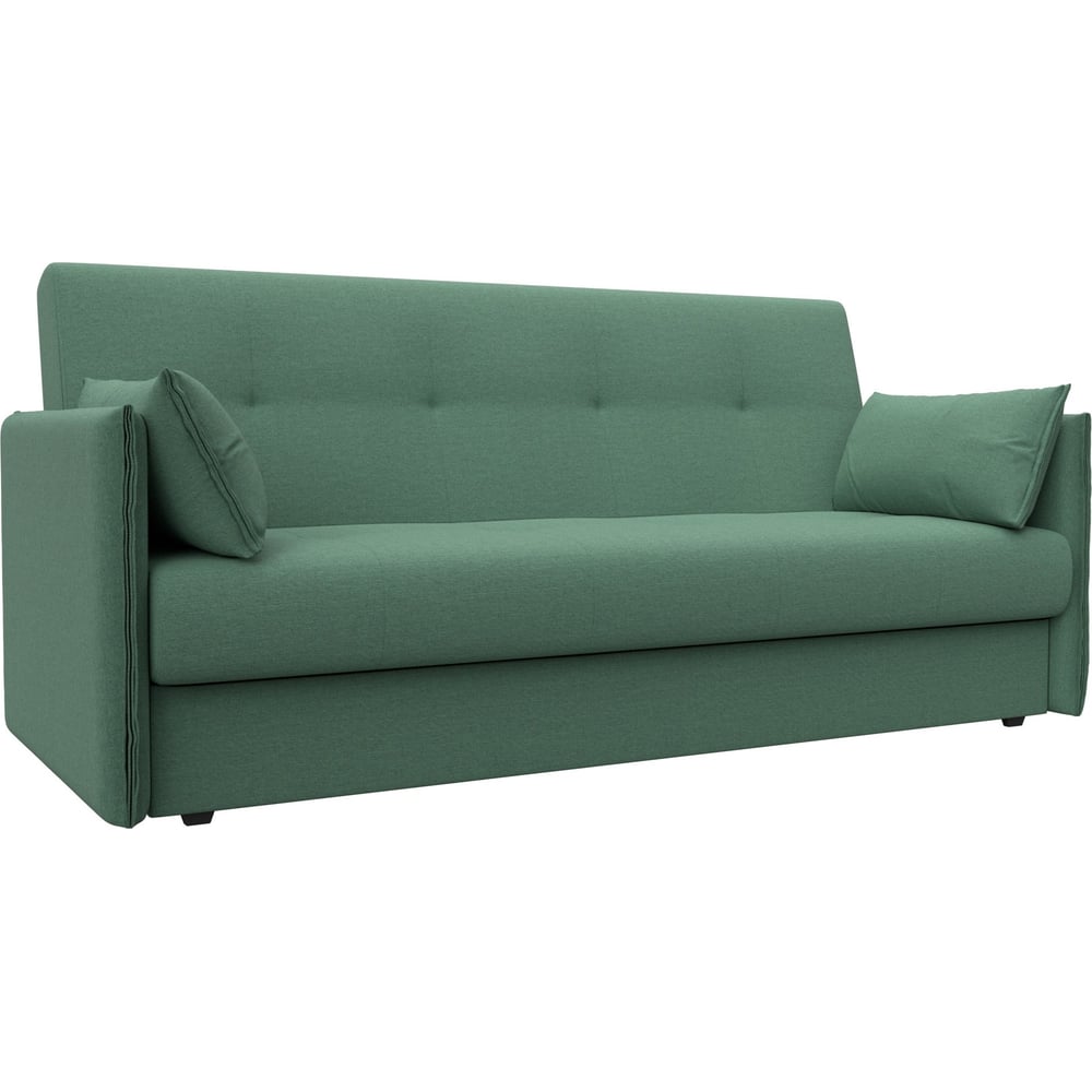 Изображение товара Диван-книжка Лига диванов Лига-018 зеленый классика с ящиком и подлокотниками