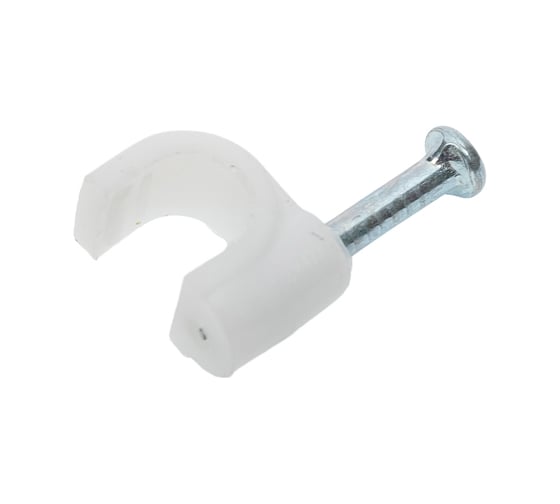 Изображение товара Кабельная клипса TWT круглая, диаметр 5 мм, 100 шт., белая CLR-05