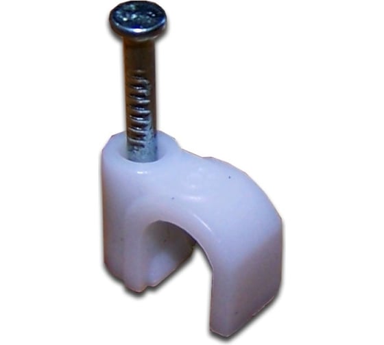 Изображение товара Кабельная клипса TWT круглая, диаметр 6 мм, 100 шт., белая CLR-06