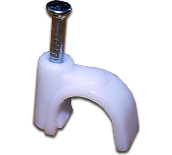 Изображение товара Кабельная клипса TWT круглая, диаметр 8 мм, 100 шт., белая CLR-08