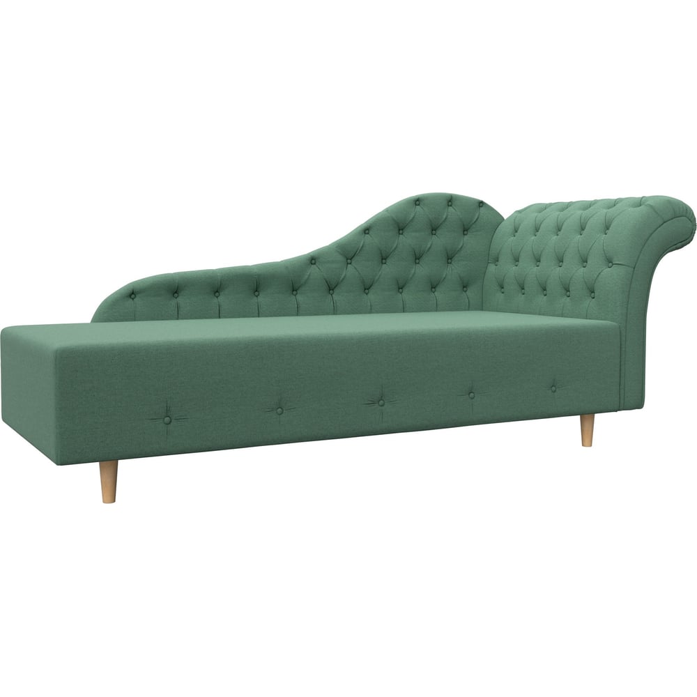 Изображение товара Кушетка Лига диванов Камерон правая стильная классика зеленая 172x75 см