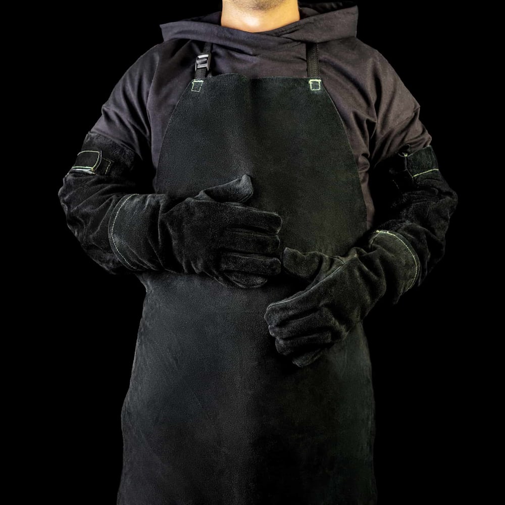 Изображение товара Цельный спилковый фартук без швов КСМ рфсц-01 для сварщика