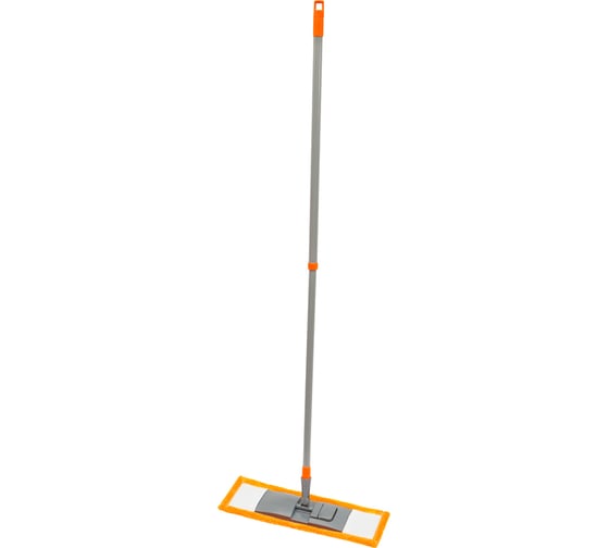 Изображение товара Швабра OfficeClean Professional телескопическая ручка 120 см пластик флаундер 40 см МОП микрофибра карманы 303073