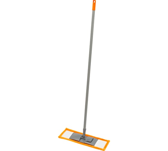 Изображение товара Швабра OfficeClean Professional ручка 110 см пластик флаундер 40 см насадка МОП микрофибра карманы 303072