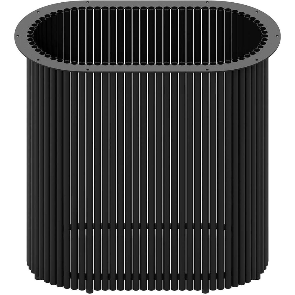 Изображение товара Овальное металлическое подстолье GENGLASS черное TRUBIS Oval GGTP-03-2-O