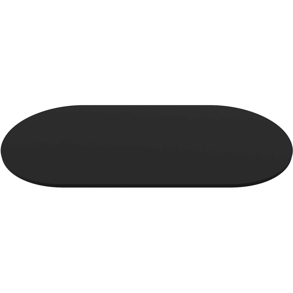 Изображение товара Столешница GENGLASS ЛДСП 25 мм овальная черная современная