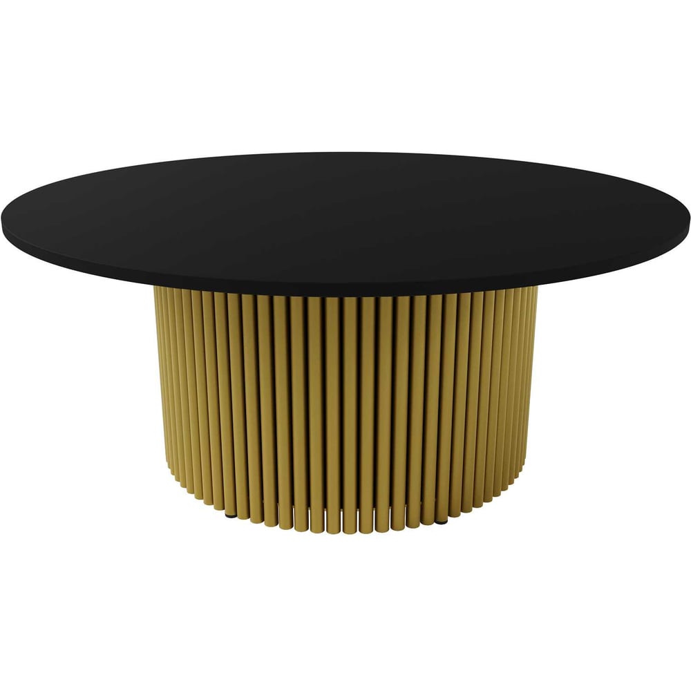 Изображение товара Круглый журнальный стол GENGLASS с металлическим подстольем 100 см